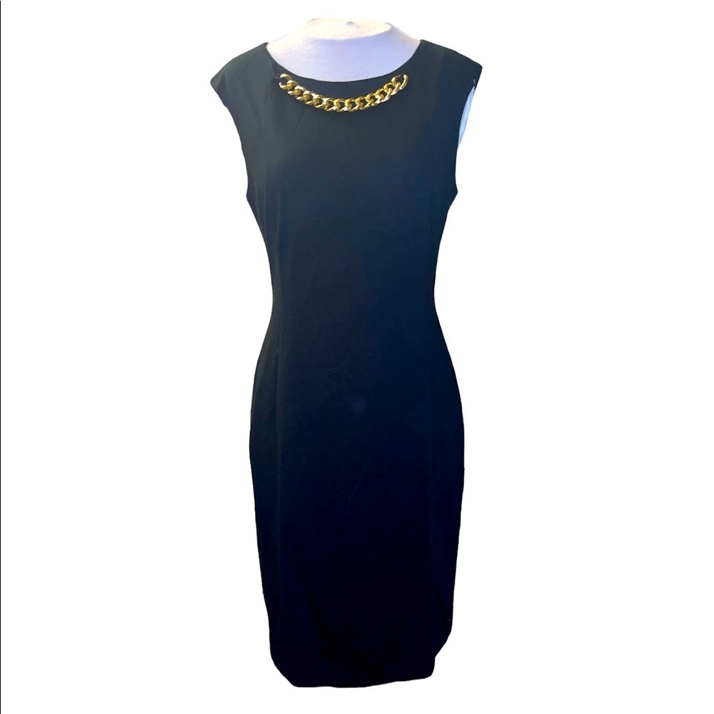 Ronni Nicole black fitted career dress